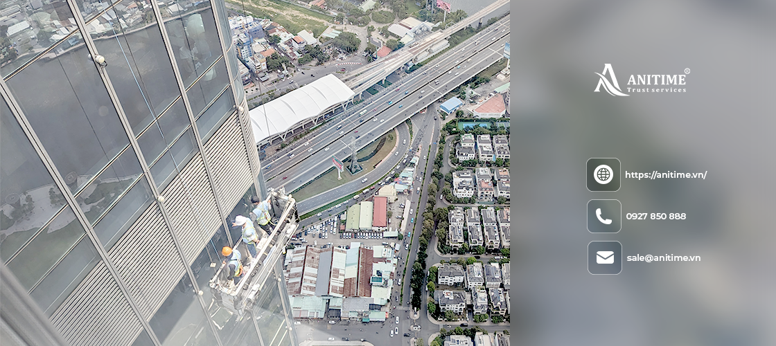 Chống thấm kính mặt ngoài tòa nhà Landmark 81